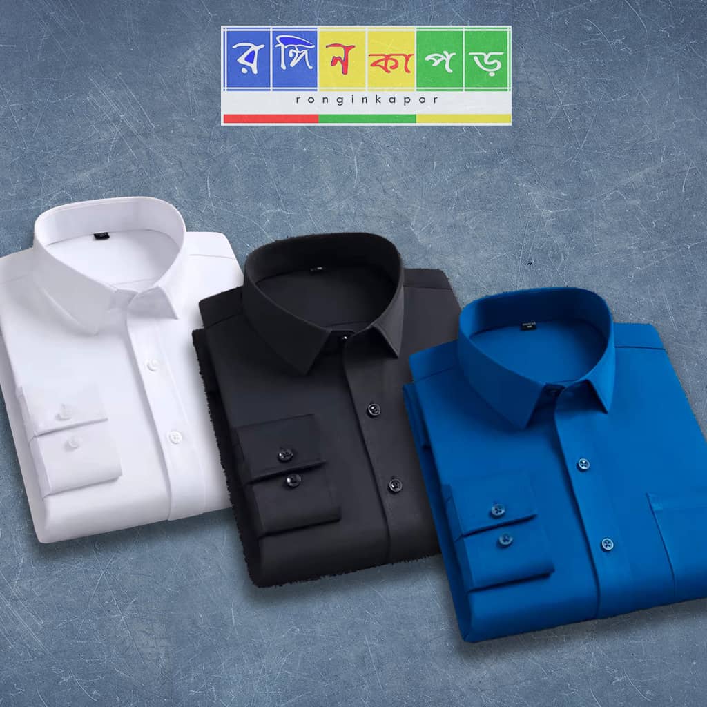 Oxford Cotton Formal Shirt 3 Pis Combo