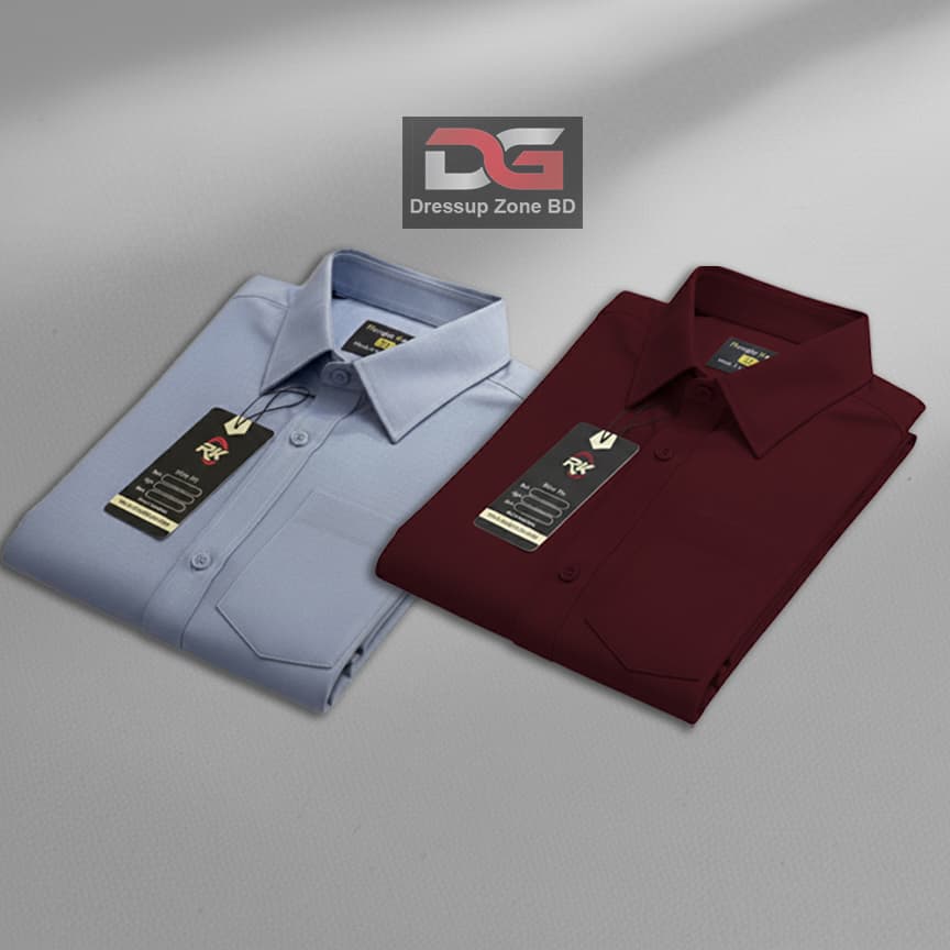 Oxford Cotton Formal Shirt 2 Pis Combo